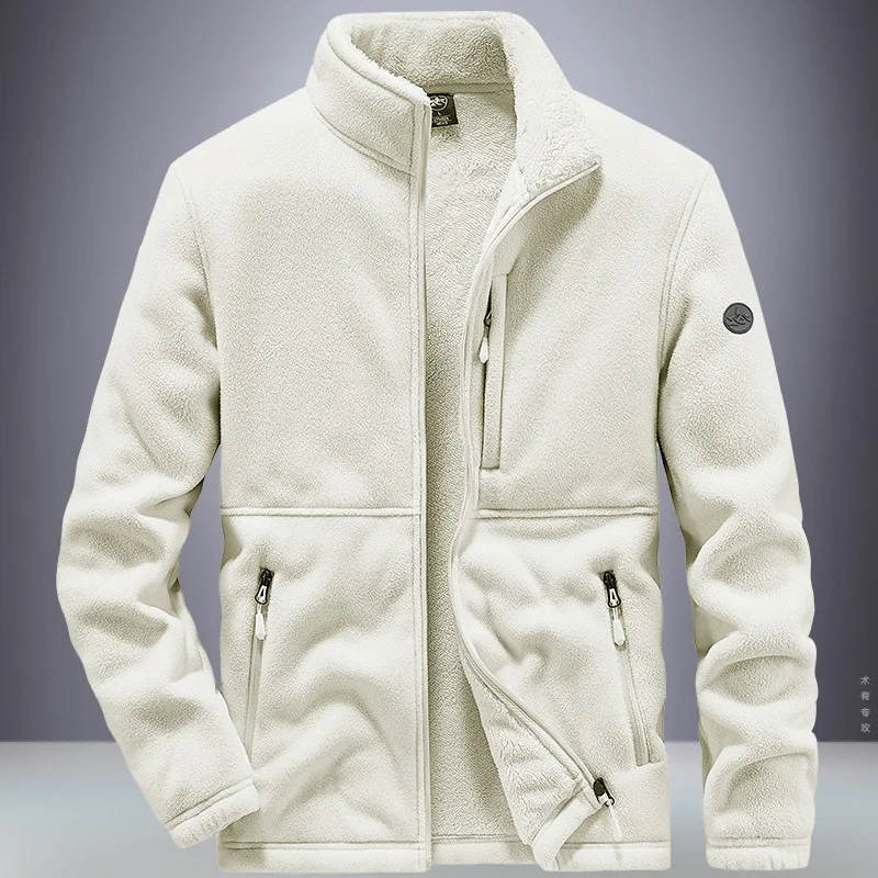 Autumn Winter Fleece Warm Men Jacket Pockets Casual Coats New White Polar Jackets Outdoor Cold-Proof Overcoat Plus Size Outwear
Autumn Winter Fleece Warm Men Jacket Pockets Casual Coats New White Polar Jackets Outdoor Cold-Proof Overcoat Plus Size Outwear