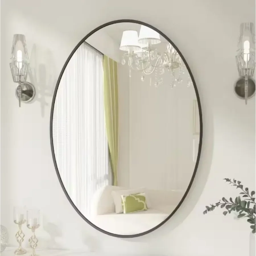 Oval Bathroom Mirror, Modern Oval Wall Mounted Vanity Mirror with Tempered Glass Hanging Horizontally or Vertically
Oval Bathroom Mirror, Modern Oval Wall Mounted Vanity Mirror with Tempered Glass Hanging Horizontally or Vertically