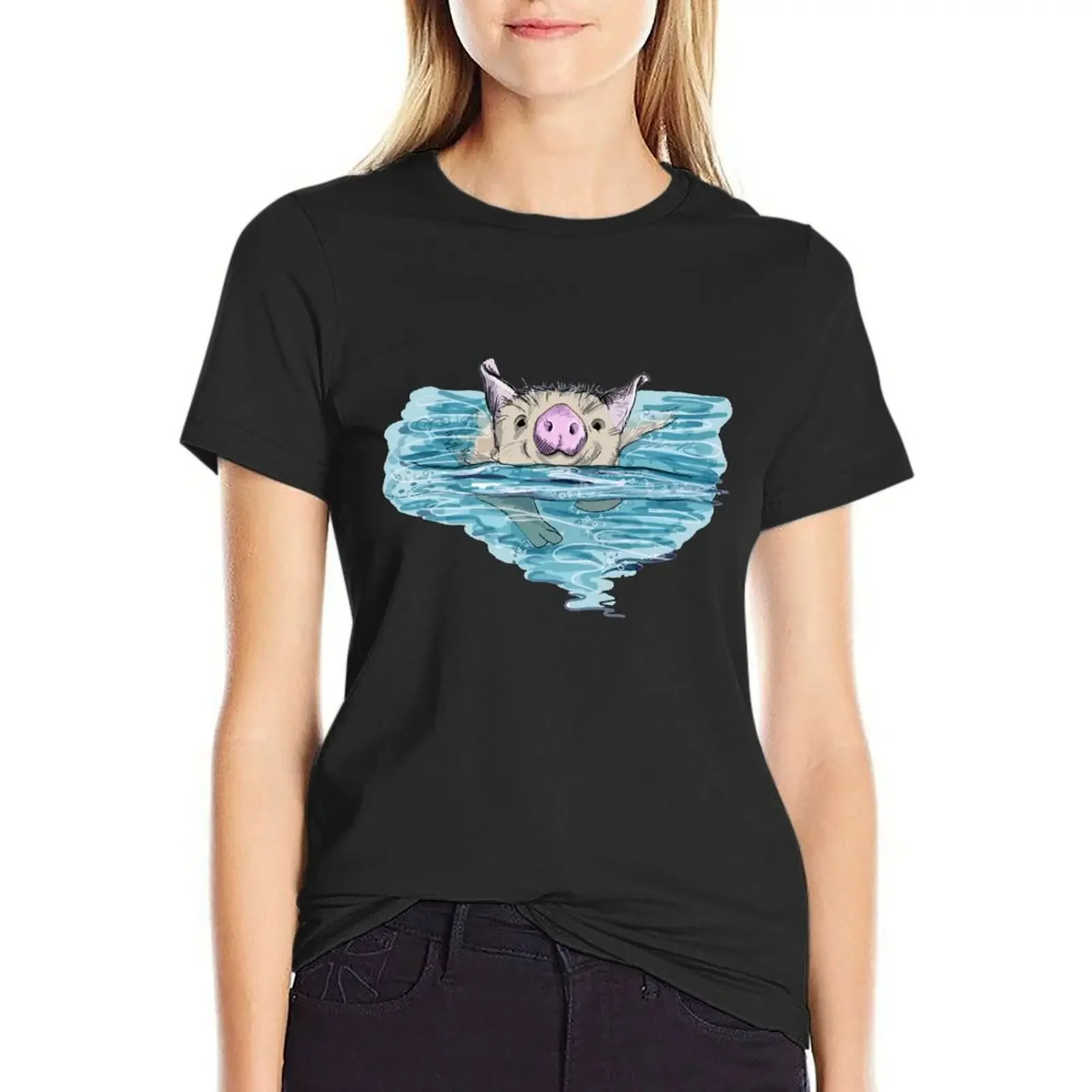 Bahamas Swimming Pig T-Shirt summer top plus size tops vintage plus sizes t-shirts for Women loose fit
Bahamas Swimming Pig T-Shirt summer top plus size tops vintage plus sizes t-shirts for Women loose fit