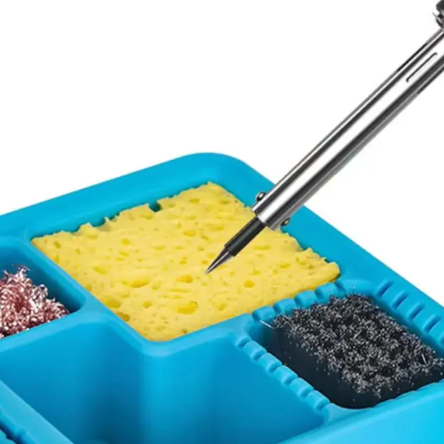 Soldering Iron Tips Cleaning Tool Steel Brush/Sponge/Copper Wire Tin Cleaner 3-in-1 High-Temperature Resistant Holder Tools
Soldering Iron Tips Cleaning Tool Steel Brush/Sponge/Copper Wire Tin Cleaner 3-in-1 High-Temperature Resistant Holder Tools