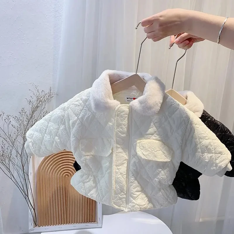 Fashion Children's Cotton Clothing Cute Doll Collar Baby Cotton Padded Jacket Autumn Winter Girls Warm Coat With Zipper
Fashion Children's Cotton Clothing Cute Doll Collar Baby Cotton Padded Jacket Autumn Winter Girls Warm Coat With Zipper