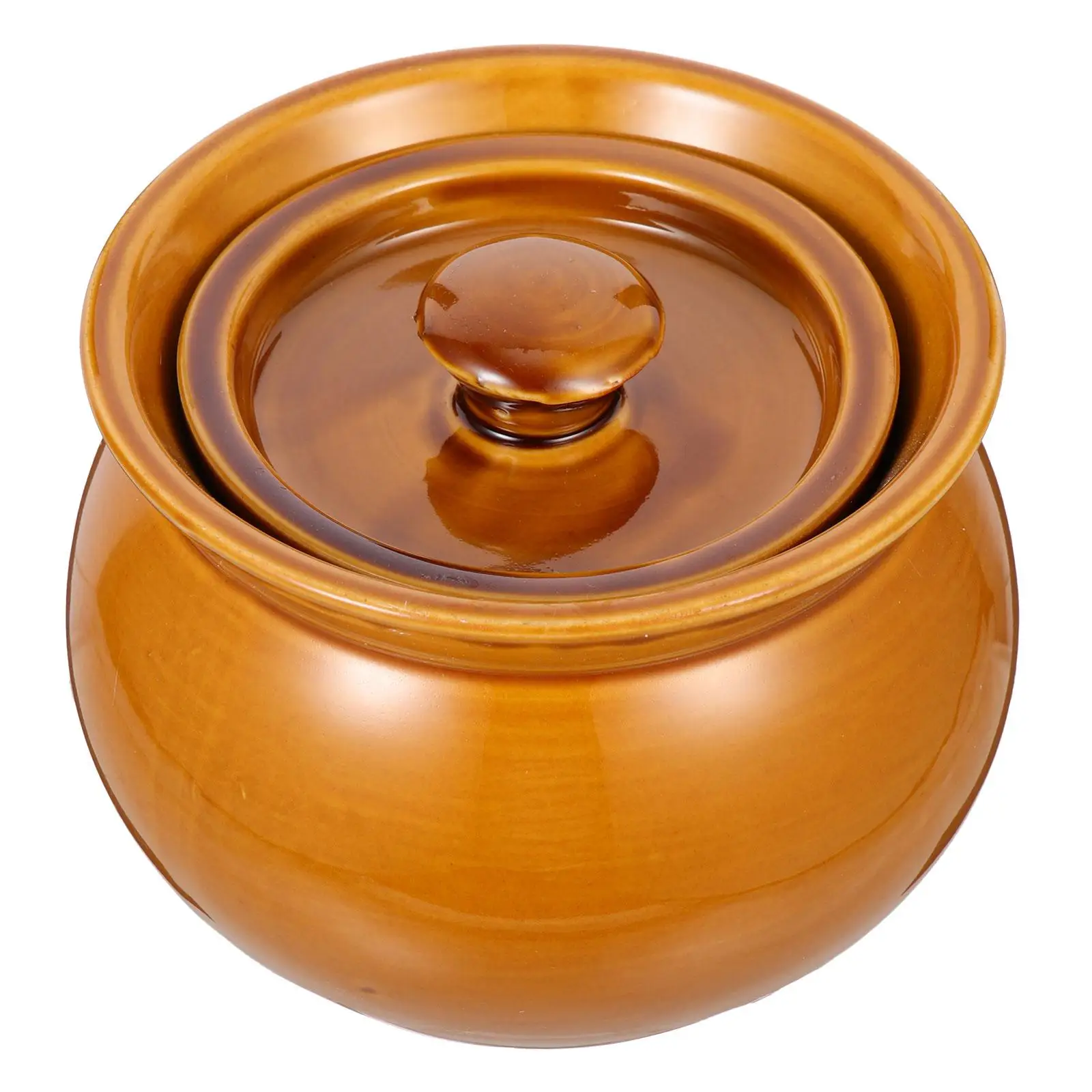 Ceramic Stew Pot 500ml Brown Mini Container Material Smooth Surface Soup Pot Kitchen Tableware Baking Pan
Ceramic Stew Pot 500ml Brown Mini Container Material Smooth Surface Soup Pot Kitchen Tableware Baking Pan