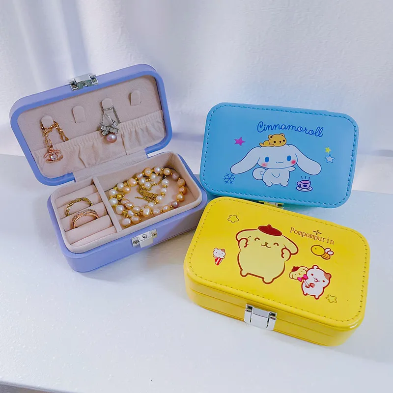 2024 Sanrio Hello Kitty Jewelry Storage Box Cinnamoroll Kuromi Travel Organizer Case Leather Storage Necklace Organizer Display
2024 Sanrio Hello Kitty Jewelry Storage Box Cinnamoroll Kuromi Travel Organizer Case Leather Storage Necklace Organizer Display
