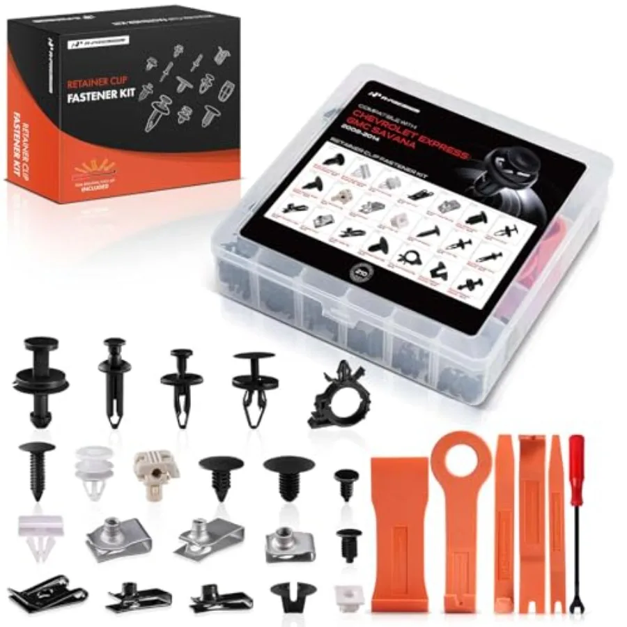 210 PCS 21 Sizes Car Retainer Clips Kit Compatible with Chevrolet Express PCS GMC Savana, 2008-2014 Bumper Fender Door Auto Pus
210 PCS 21 Sizes Car Retainer Clips Kit Compatible with Chevrolet Express PCS GMC Savana, 2008-2014 Bumper Fender Door Auto Pus