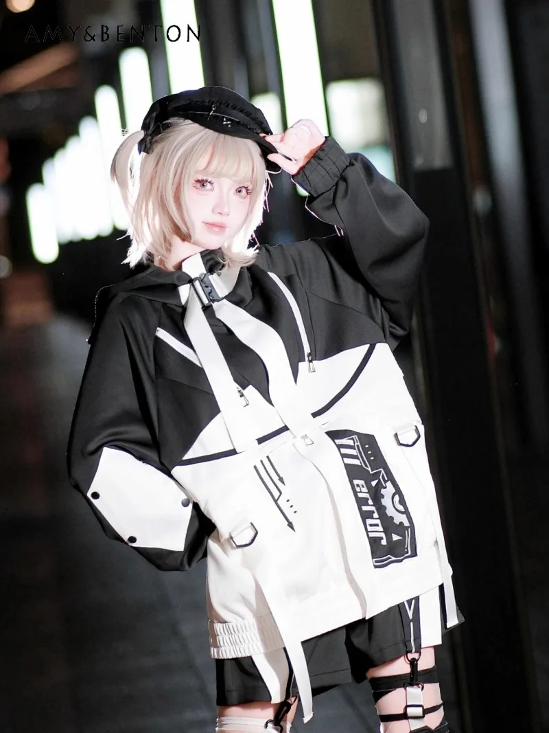 Субкультура, функциональный стиль, наряд Tech-Sense, японский готический панк, с капюшоном, оверсайз, пальто средней длины, спортивный костюм серии Mine
Субкультура, функциональный стиль, наряд Tech-Sense, японский готический панк, с капюшоном, оверсайз, пальто средней длины, спортивный костюм серии Mine