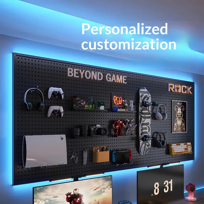 Heavy Duty Metal Pegboard Wall Panel Organizer Garage Tool Storage Kitchen DIY Adjustable Hooks Kit E-sports Hole Boards
Heavy Duty Metal Pegboard Wall Panel Organizer Garage Tool Storage Kitchen DIY Adjustable Hooks Kit E-sports Hole Boards