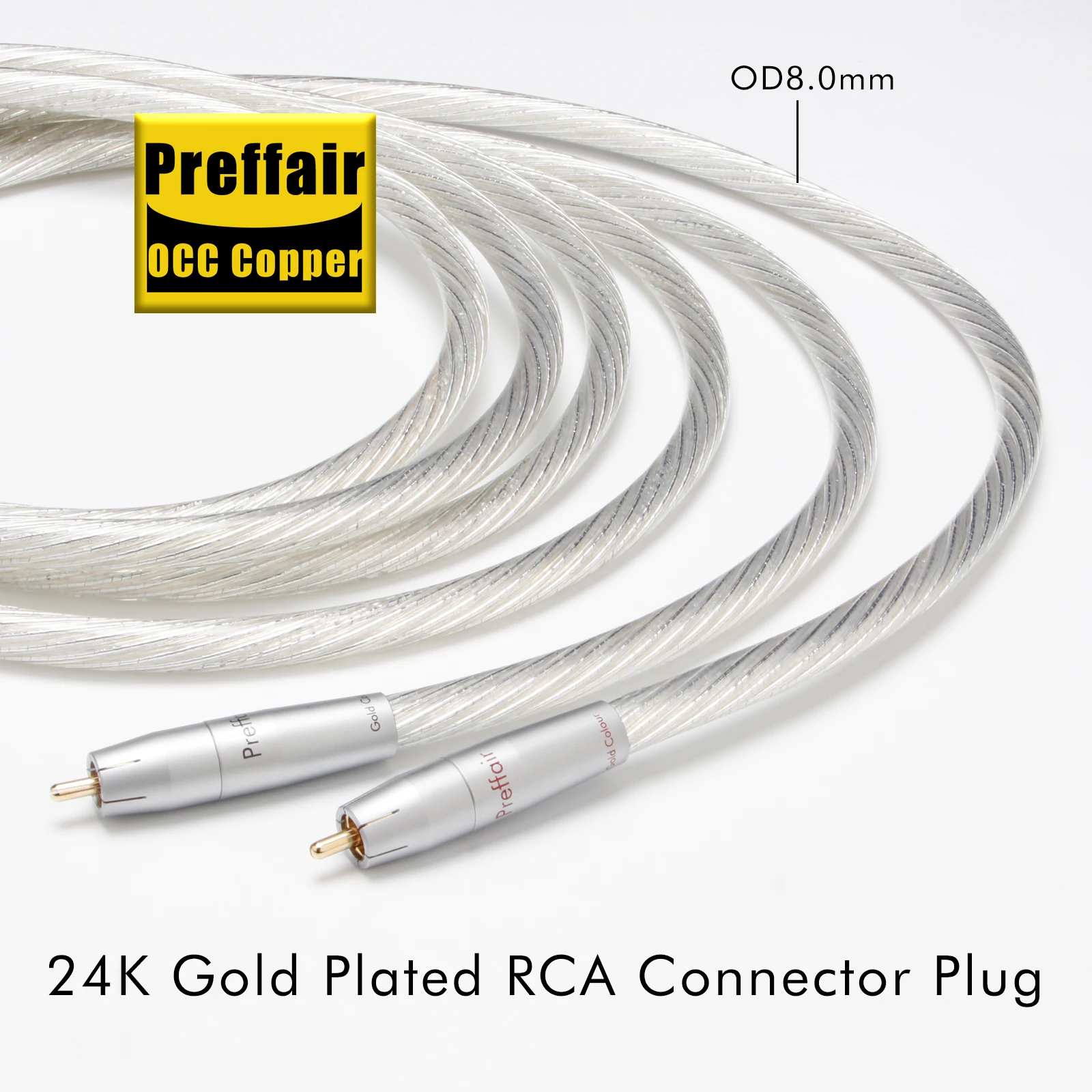 Preffair OCC Silver Plated 2RCA to 2RCA Cables 15Mirco Sliver Plated Conductor Braided Phono Wire with 24k Gold Plated RCA Plug
Preffair OCC Silver Plated 2RCA to 2RCA Cables 15Mirco Sliver Plated Conductor Braided Phono Wire with 24k Gold Plated RCA Plug