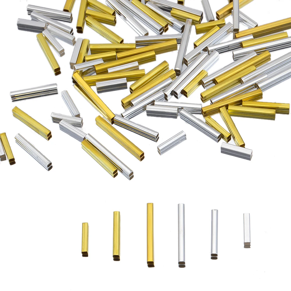 50pcs Rectangular Spacer Beads Straight Short Tube Copper Connectors Jewelry Making DIY Bracelets Necklace Crimp Beads Wholesale
50pcs Rectangular Spacer Beads Straight Short Tube Copper Connectors Jewelry Making DIY Bracelets Necklace Crimp Beads Wholesale