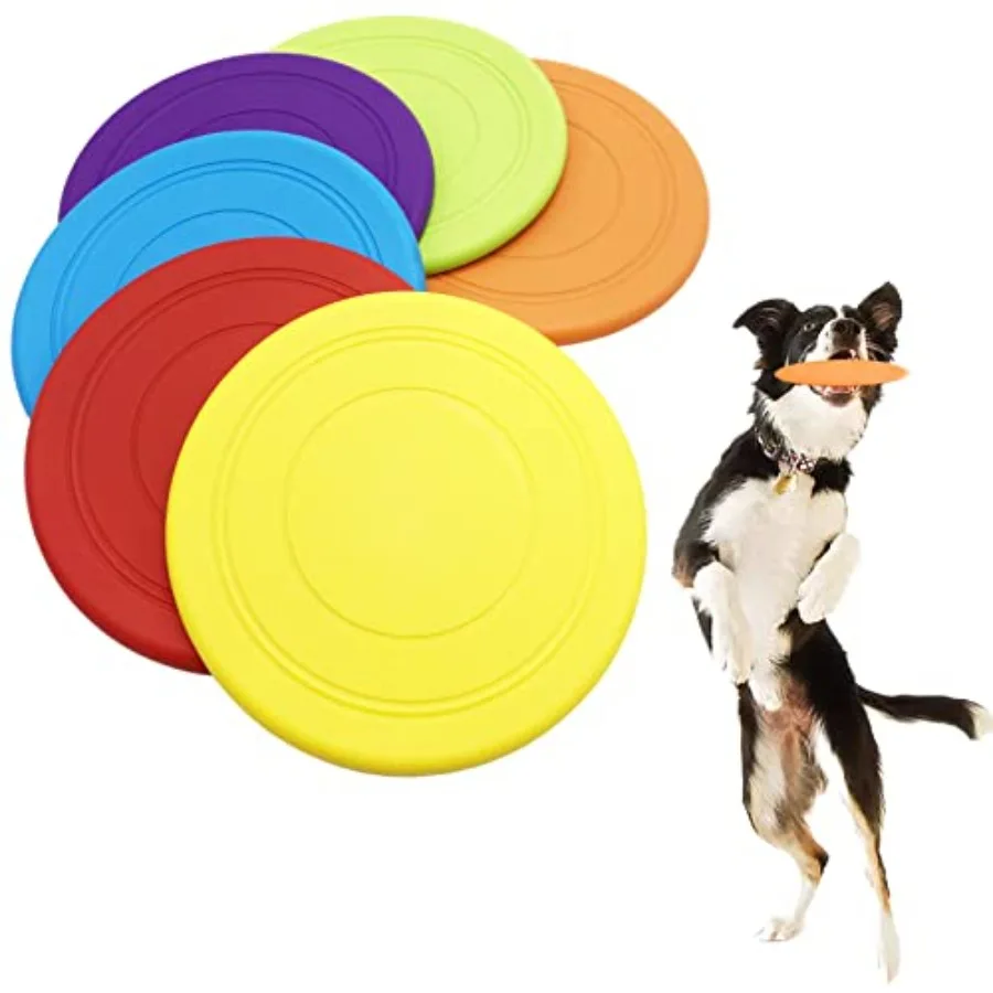 6 Pack Dog Flying Discs - Interactive Soft Floating Saucer for Small Medium Dogs - Safe on Teeth
6 Pack Dog Flying Discs - Interactive Soft Floating Saucer for Small Medium Dogs - Safe on Teeth