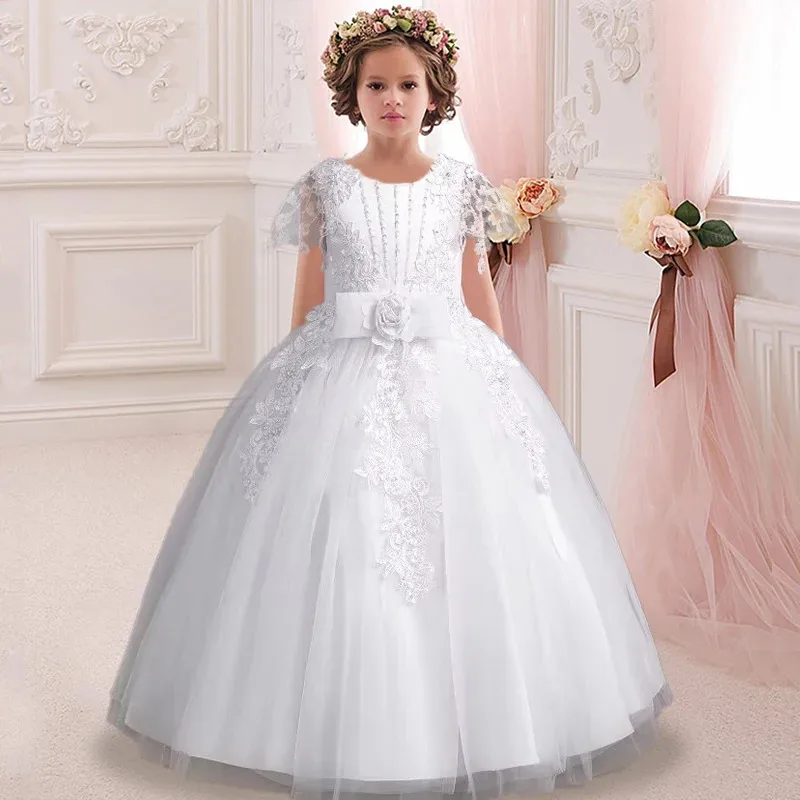 COSda@Flower white fluffy wedding long lace party evening dress elegant girl 4-12 year old childrens cloth
COSda@Flower white fluffy wedding long lace party evening dress elegant girl 4-12 year old childrens cloth