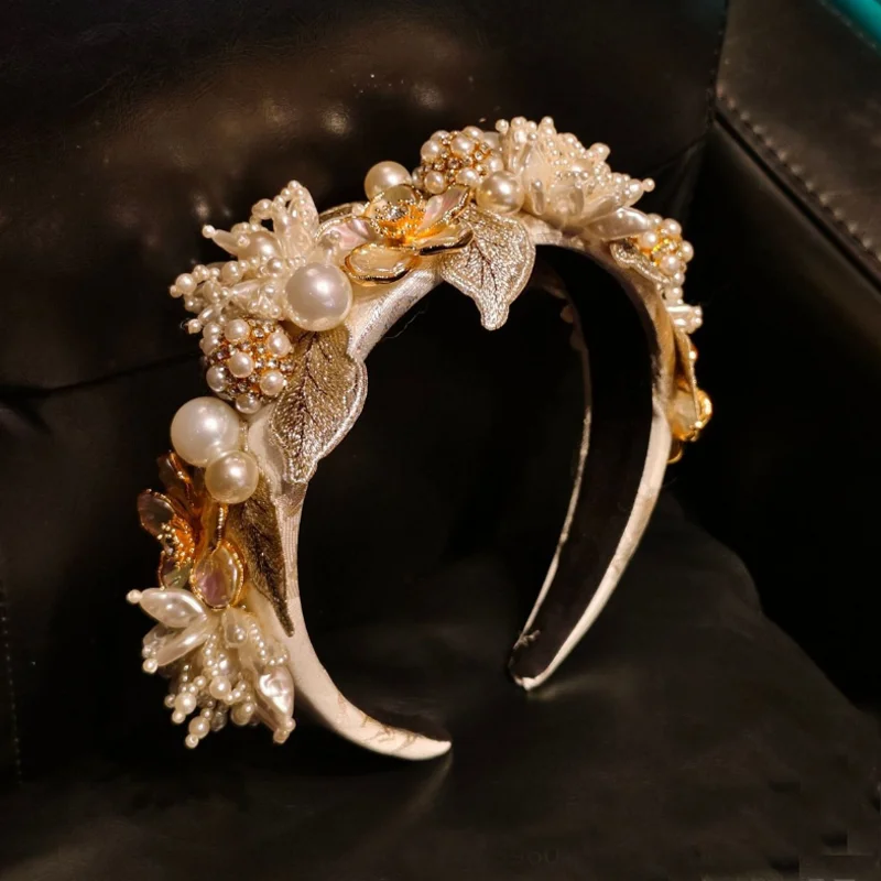Luxury Handmade Bead Diamond Headband Wedding Banquets Party Hair Hoop Women Embroidery Hairband Accessories Festival Hairwear
Luxury Handmade Bead Diamond Headband Wedding Banquets Party Hair Hoop Women Embroidery Hairband Accessories Festival Hairwear