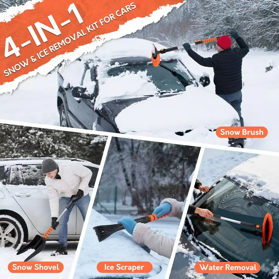 Snow Brush and Ice Scraper for Car Windshield and Jack Ratchet Wrench
Snow Brush and Ice Scraper for Car Windshield and Jack Ratchet Wrench