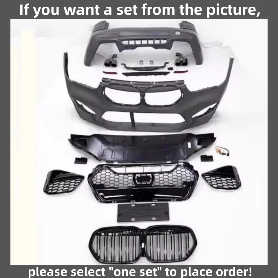 Передний задний бампер, задняя решетка в сборе для BMW X1 F48 F49 16-19, обновленная для X3M Style PP, комплект кузова автомобиля
Передний задний бампер, задняя решетка в сборе для BMW X1 F48 F49 16-19, обновленная для X3M Style PP, комплект кузова автомобиля