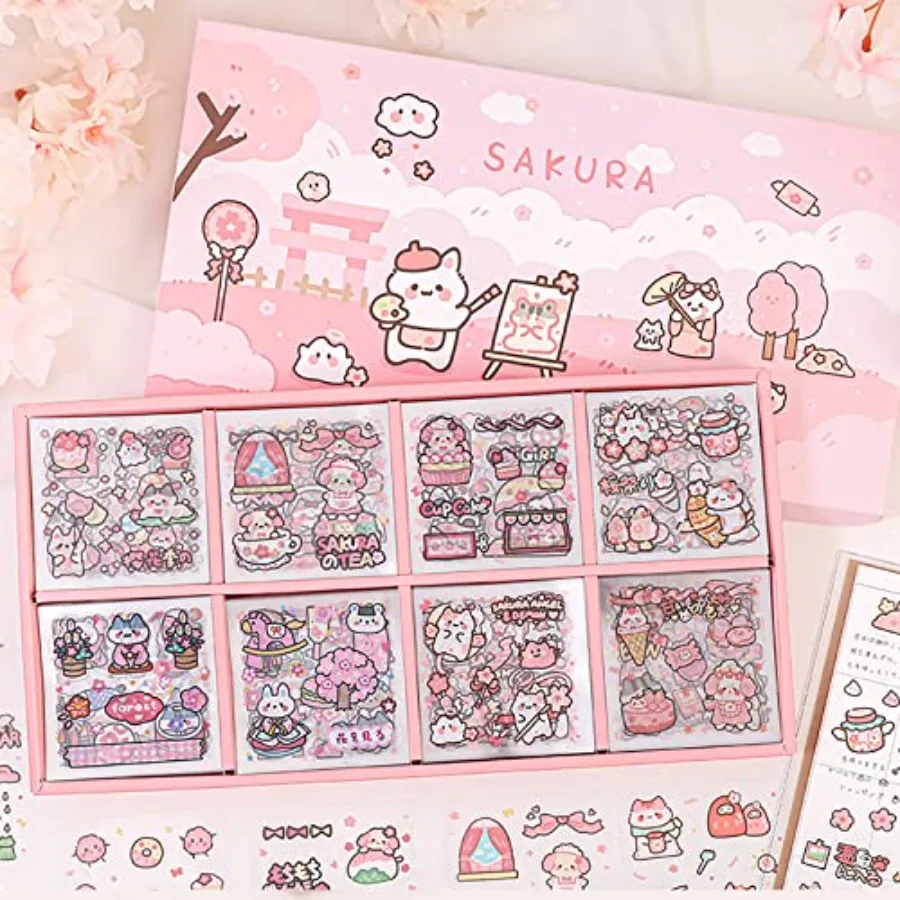 Kawaii Cute Animal Stickers for Journaling Scrapbooking, Vinyl Transparent Flower Stickers for Water Bottle Laptop, 200 Sheets
Kawaii Cute Animal Stickers for Journaling Scrapbooking, Vinyl Transparent Flower Stickers for Water Bottle Laptop, 200 Sheets