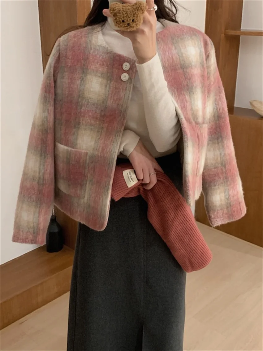 Alien Kitty Elegant Down Jackets Plaid Chic Women With Scarf 2024 Office Lady Winter Woolen Daily Work Wear Gentle Sweet Coats
Alien Kitty Elegant Down Jackets Plaid Chic Women With Scarf 2024 Office Lady Winter Woolen Daily Work Wear Gentle Sweet Coats