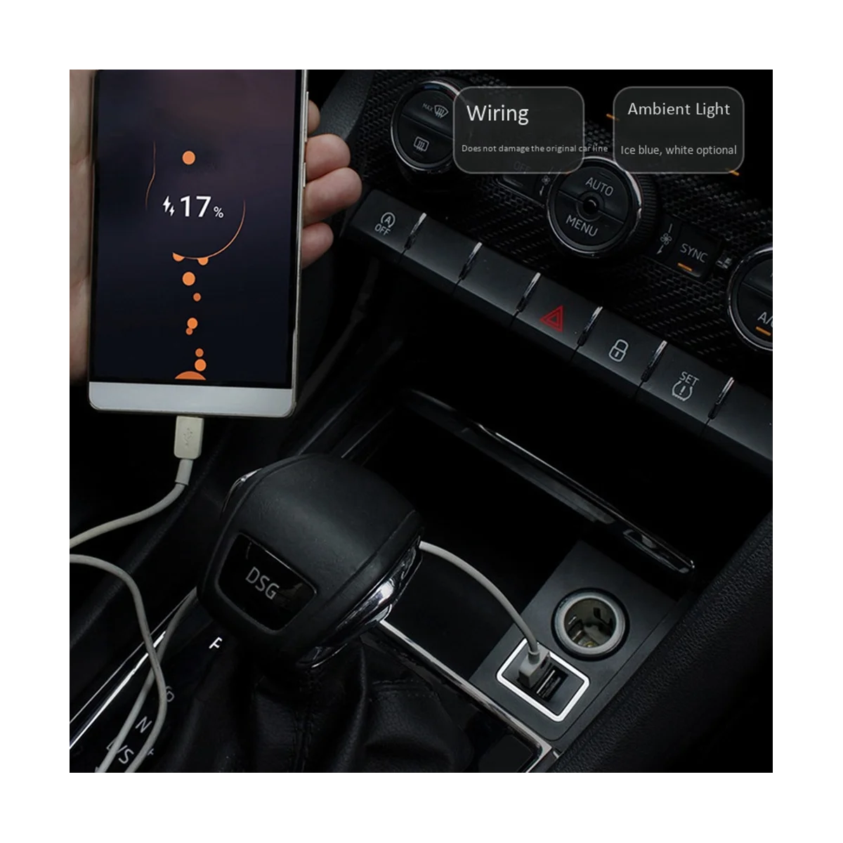Car Double USB Charger GT Fast Charging for 2017-2020 Adapter Lighter Mount with Light
Car Double USB Charger GT Fast Charging for 2017-2020 Adapter Lighter Mount with Light