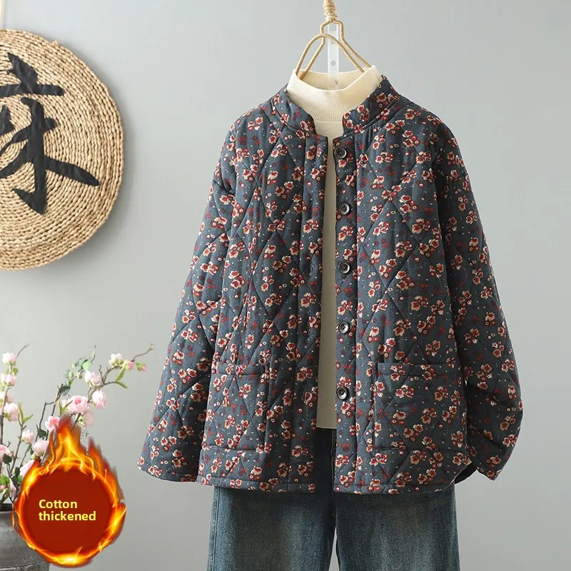 Женская повседневная свободная хлопковая куртка, тонкая теплая верхняя одежда из хлопка, осенне-зимняя модная модель для города, с принтом, двубортная
Женская повседневная свободная хлопковая куртка, тонкая теплая верхняя одежда из хлопка, осенне-зимняя модная модель для города, с принтом, двубортная