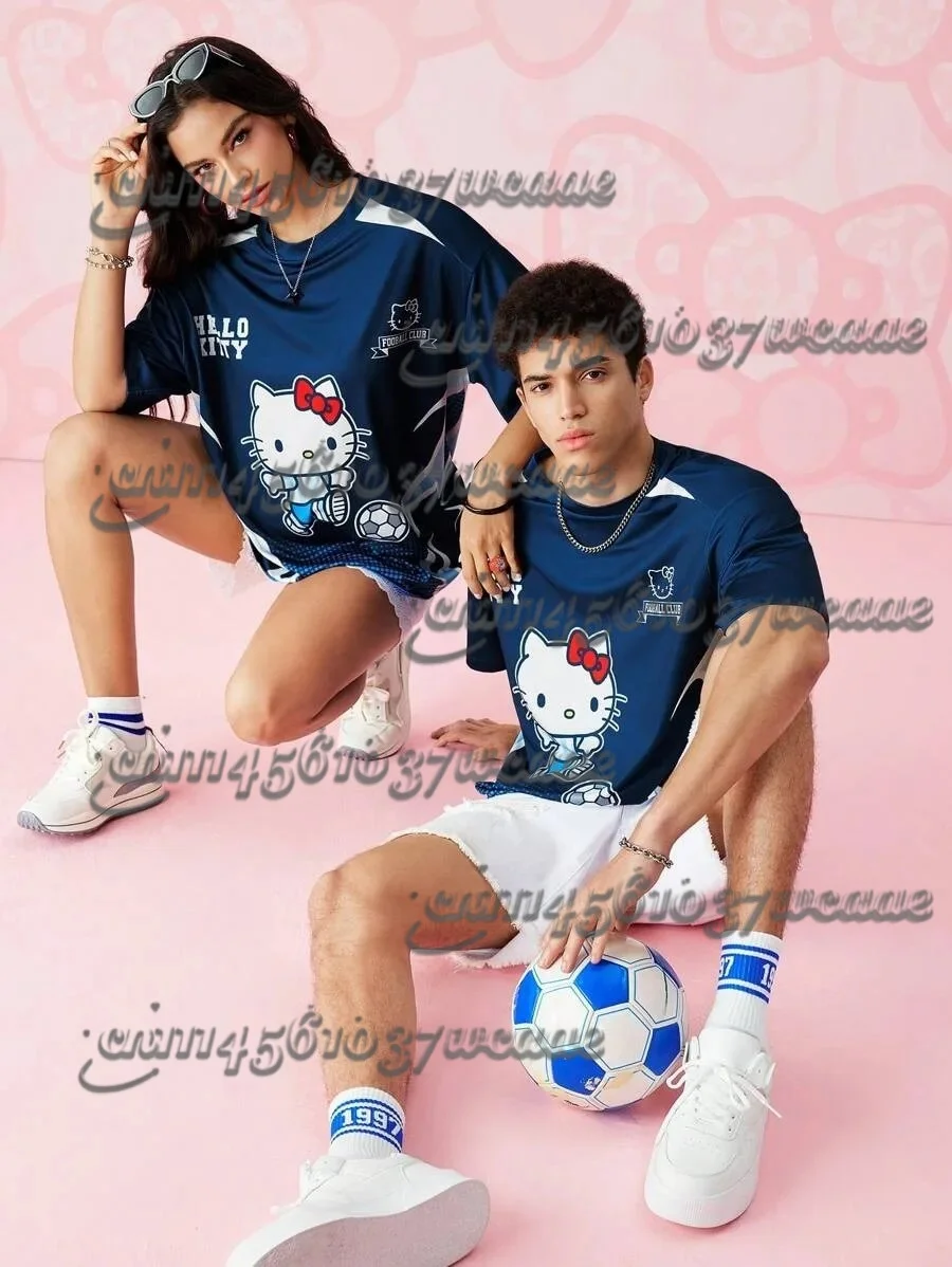 New Oversized Sanrio Hello Kitty Theme American Baseball Shirt Street Adult Summer Universal T-shirt Pregnant Women's Wear 2026
New Oversized Sanrio Hello Kitty Theme American Baseball Shirt Street Adult Summer Universal T-shirt Pregnant Women's Wear 2026