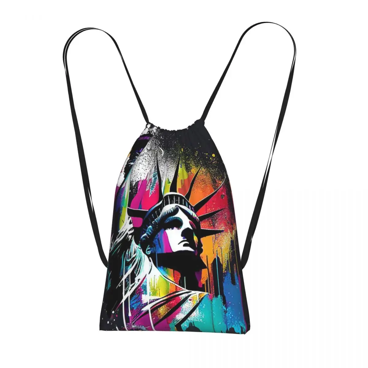 Statue Of Liberty Graffiti Print Backpacks Portable Drawstring Bags Sports Bag Book Bags for Man Woman Students
Statue Of Liberty Graffiti Print Backpacks Portable Drawstring Bags Sports Bag Book Bags for Man Woman Students