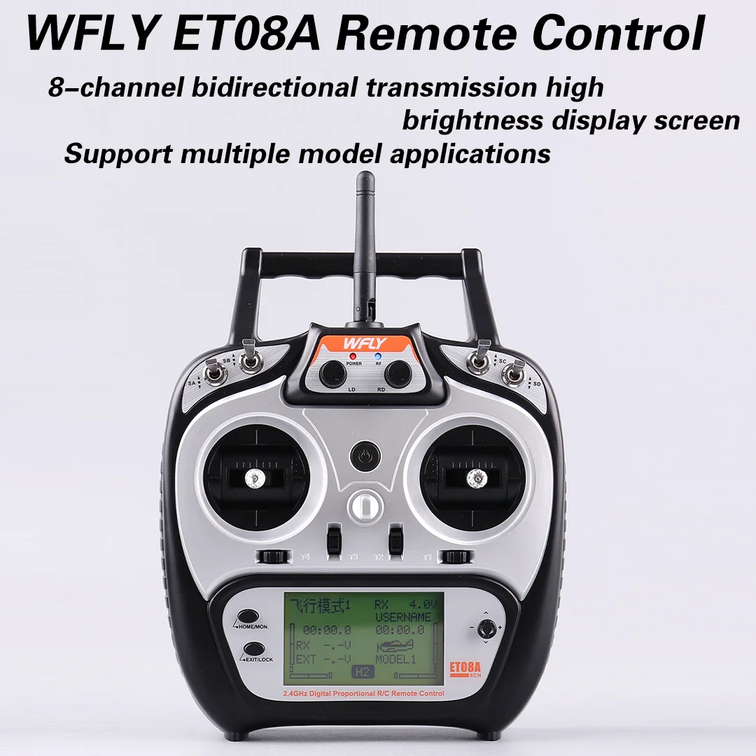 WFLY ET08A Новая версия 2,4G 8CH RC радиопередатчик приемник RF206S лучший пульт дистанционного управления для начинающих
WFLY ET08A Новая версия 2,4G 8CH RC радиопередатчик приемник RF206S лучший пульт дистанционного управления для начинающих