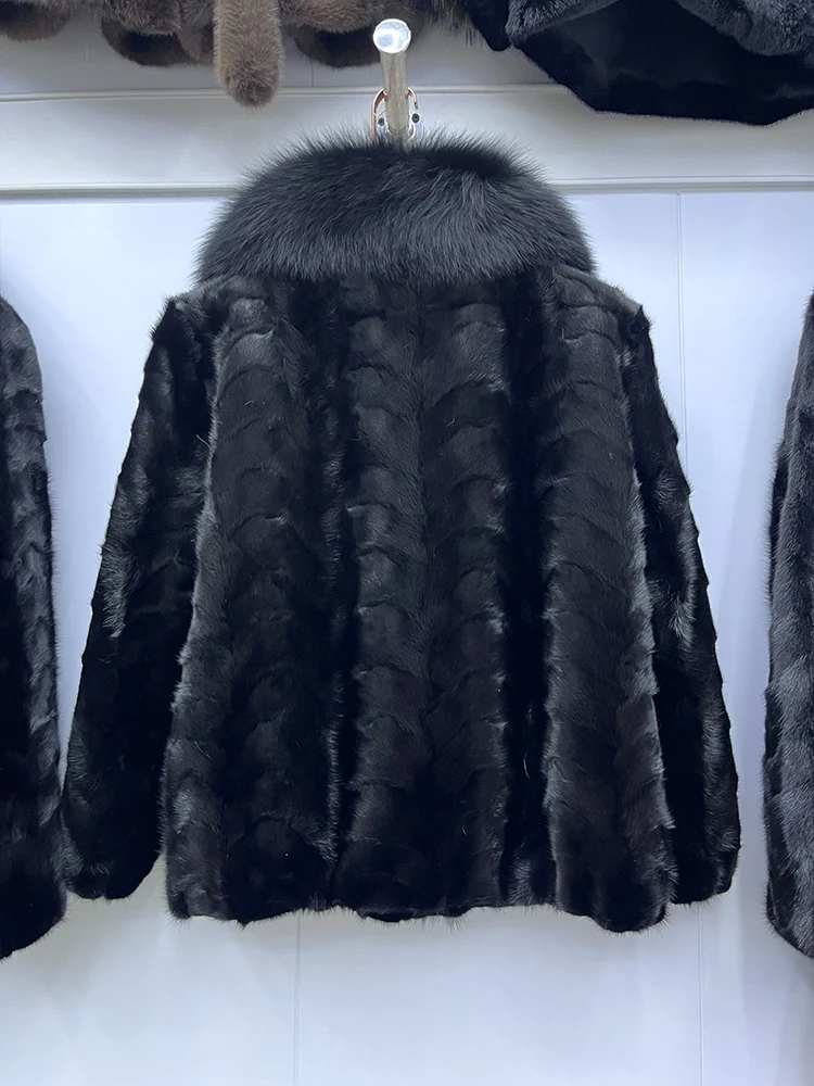 New Fashion Genuine Whole Natural Mink Fur Coat With Luxury Natural Fox Fur Collar Jacket Real Fur Overcoat
New Fashion Genuine Whole Natural Mink Fur Coat With Luxury Natural Fox Fur Collar Jacket Real Fur Overcoat