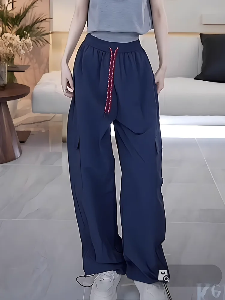 Dopamine Drawstring Trousers Women's Loose Floor-Length Workwear Pants Thin High Waist Quick Dry Wide Leg Commute Style
Dopamine Drawstring Trousers Women's Loose Floor-Length Workwear Pants Thin High Waist Quick Dry Wide Leg Commute Style