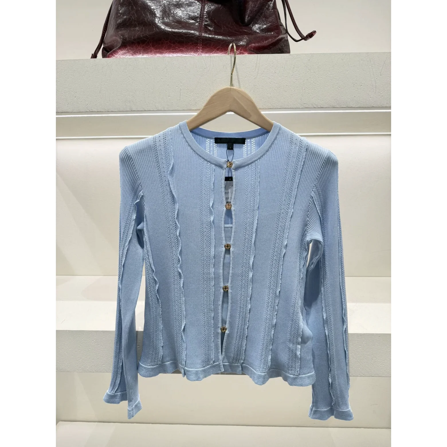Light Blue Knitted Sweater with Hollow out Metal Bule Splicing Lace Long Sve Open Cardigan Sle Polyester Fiber Women's...
Light Blue Knitted Sweater with Hollow out Metal Bule Splicing Lace Long Sve Open Cardigan Sle Polyester Fiber Women's...
