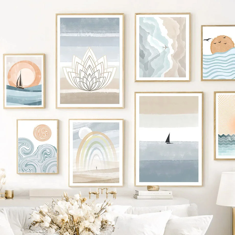 Sea Beach Wave Plant Sunset Sailboat Rainbow Sun Wall Art Canvas Painting Posters And Prints Wall Pictures For Living Room Decor
Sea Beach Wave Plant Sunset Sailboat Rainbow Sun Wall Art Canvas Painting Posters And Prints Wall Pictures For Living Room Decor
