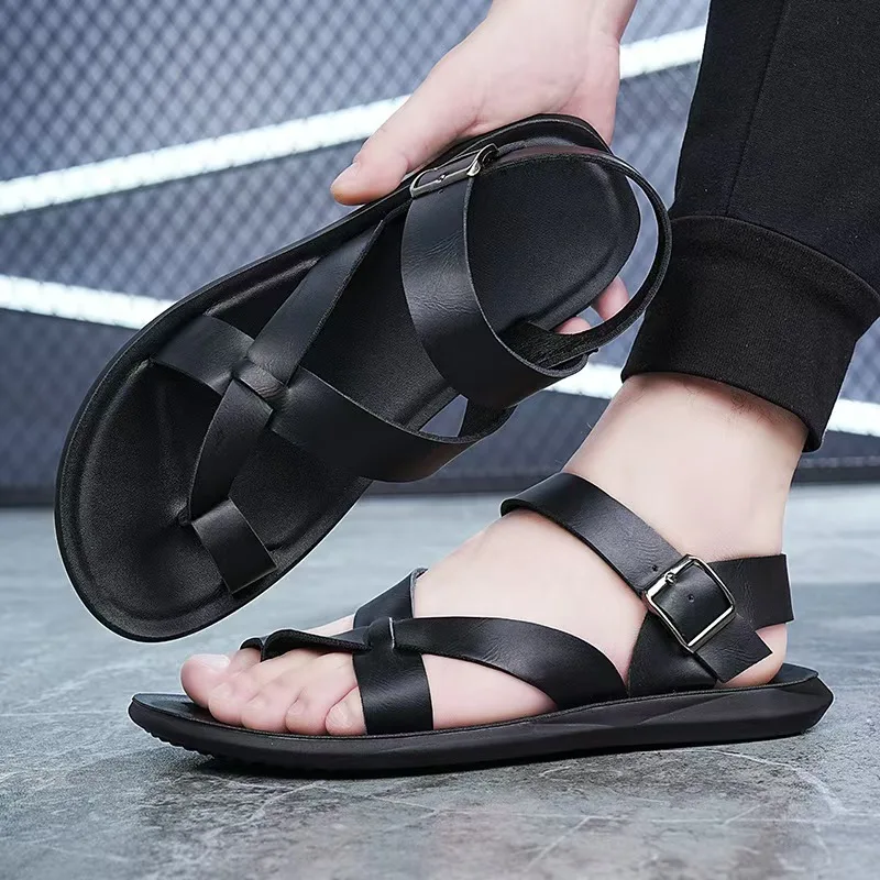 Men Sandals New Summer Leather Vintage Flat Heel Solid Buckle Beach Gladiator Sandals Shoes Breathable Men Flip Flops Sandals
Men Sandals New Summer Leather Vintage Flat Heel Solid Buckle Beach Gladiator Sandals Shoes Breathable Men Flip Flops Sandals