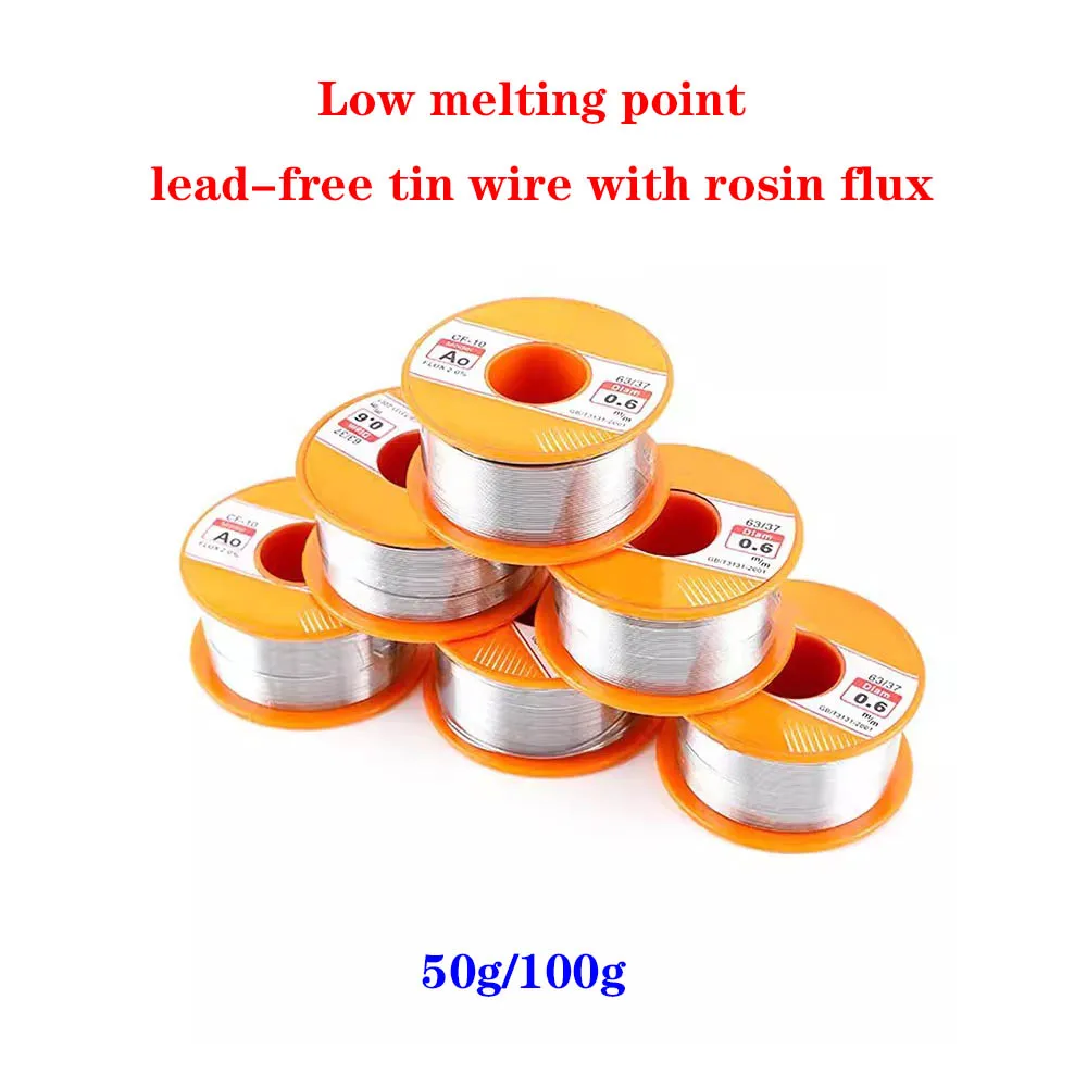 50/100g fusible welding wire high-purity mixed tin rosin core low-temperature welding repair welding wire roll
50/100g fusible welding wire high-purity mixed tin rosin core low-temperature welding repair welding wire roll