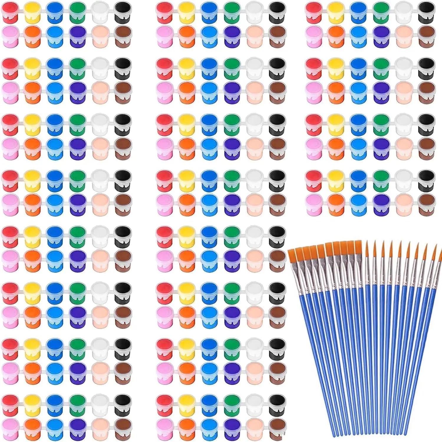 280 Pcs Washable Acrylic Paint Set for Kids, 20 Gouache Watercolor Paints 12 Colors, 40 Brushes for Art Crafts
280 Pcs Washable Acrylic Paint Set for Kids, 20 Gouache Watercolor Paints 12 Colors, 40 Brushes for Art Crafts