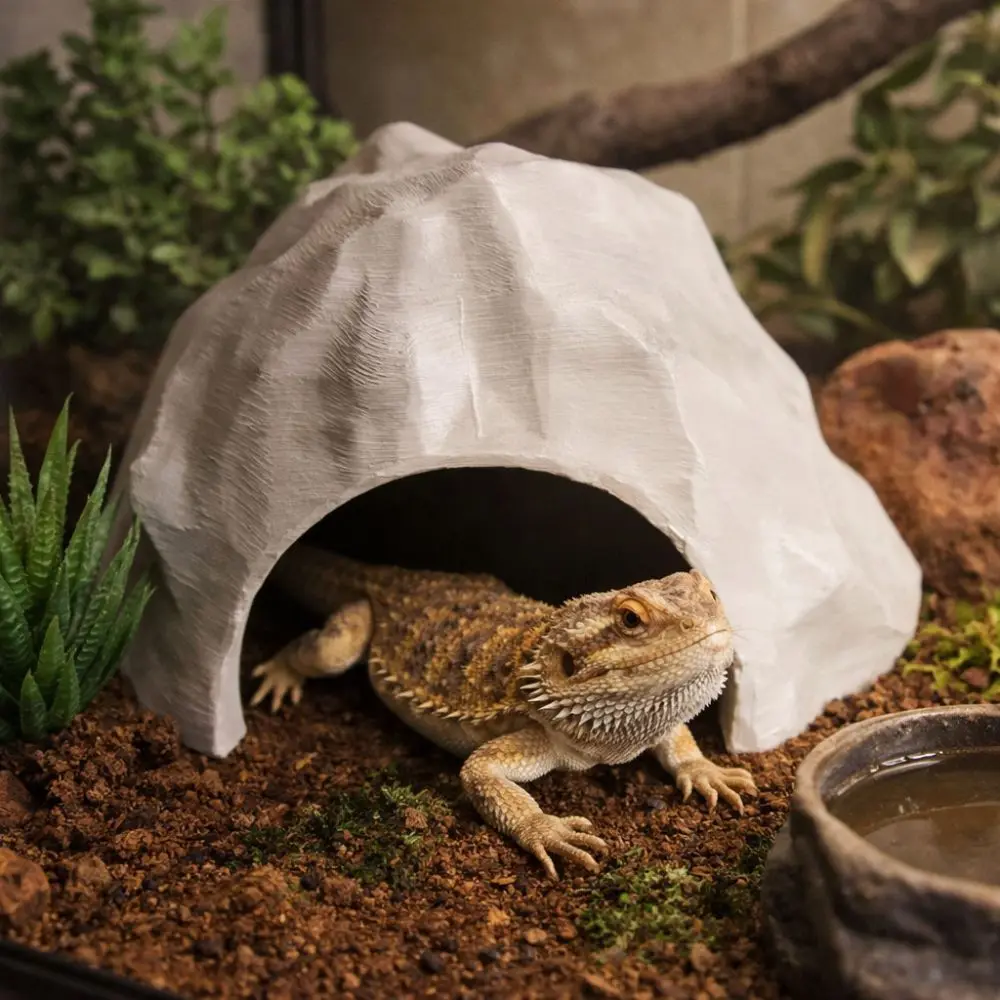 Plastic 3D Printed Reptile Shelter Realistic Artificial Hidden Cave Shelter Stable Terrarium Decor Aquarium Decoration
Plastic 3D Printed Reptile Shelter Realistic Artificial Hidden Cave Shelter Stable Terrarium Decor Aquarium Decoration