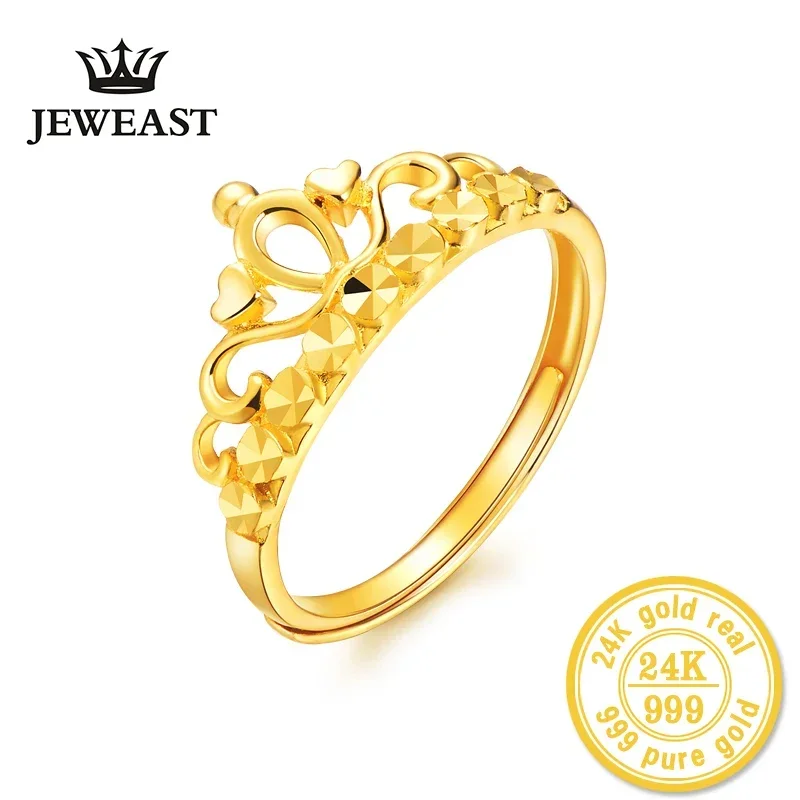 24K Pure Gold Ring Fine Jewelry Real Solid Au999 Love Crown Full Gold Ring Tail Valentine's Day Gift Women 2025 New Hot
24K Pure Gold Ring Fine Jewelry Real Solid Au999 Love Crown Full Gold Ring Tail Valentine's Day Gift Women 2025 New Hot