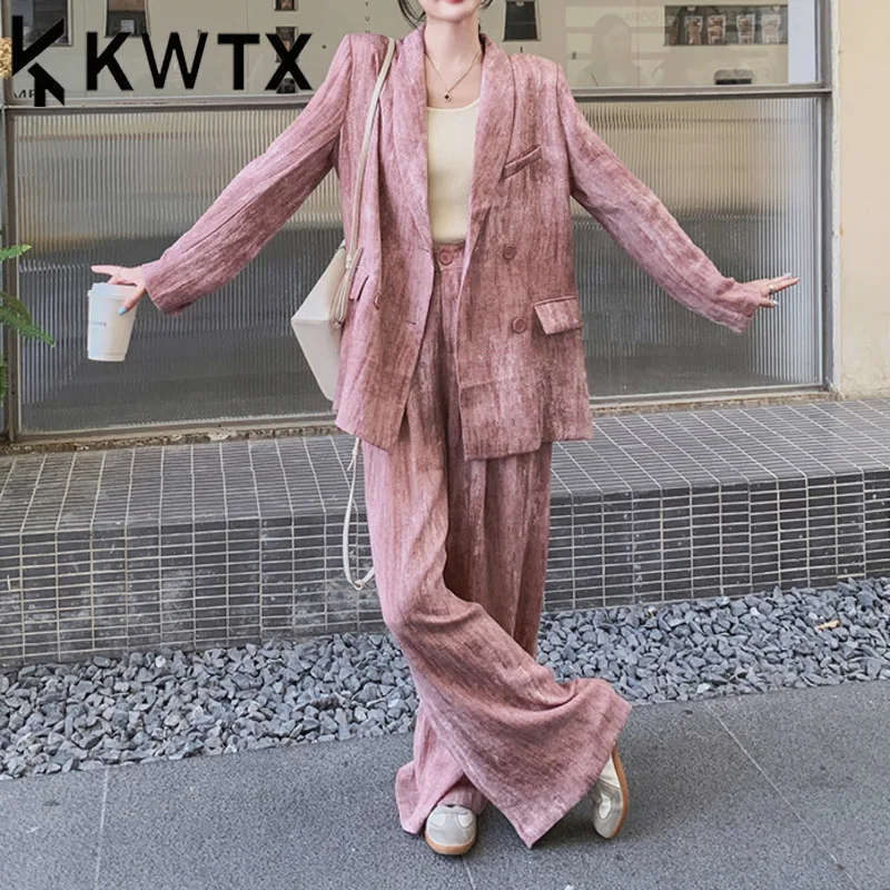KWTX 2025 New Fashion Pink Tie-Dye Jumpsuit Set Women's Wide Leg Palazzo Pants Outfit Spring Summer Streetwear
KWTX 2025 New Fashion Pink Tie-Dye Jumpsuit Set Women's Wide Leg Palazzo Pants Outfit Spring Summer Streetwear