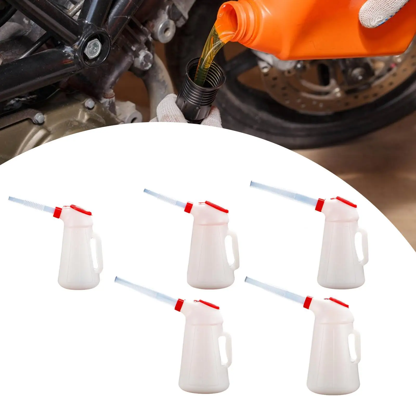High Density Oil Measuring Pot Leakproof Plastic Oil Jug with Spout for Automotive Engine Fluids Fuel for Car Motorcycle
High Density Oil Measuring Pot Leakproof Plastic Oil Jug with Spout for Automotive Engine Fluids Fuel for Car Motorcycle