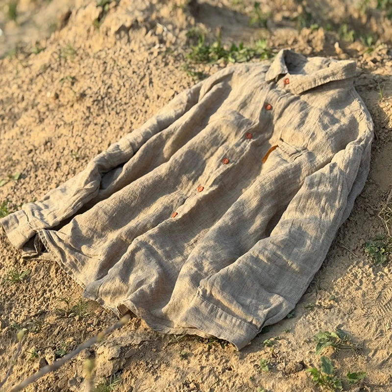 Женская хлопково-льняная рубашка с длинным рукавом, Новое поступление, весна 2024, винтажный стиль, однотонные свободные женские повседневные топы, рубашки M1302 
Женская хлопково-льняная рубашка с длинным рукавом, Новое поступление, весна 2024, винтажный стиль, однотонные свободные женские повседневные топы, рубашки M1302