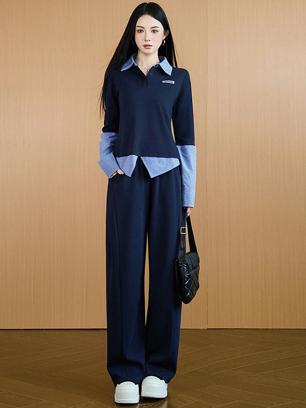 Korean Style Casual Sportswear Set Women's Long Sleeve Wide Leg Pants Two Piece Suite Fashionable Anti Aging Autumn Collection
Korean Style Casual Sportswear Set Women's Long Sleeve Wide Leg Pants Two Piece Suite Fashionable Anti Aging Autumn Collection