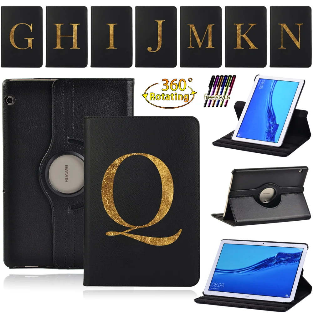360 Rotating Tablet Case for Huawei MediaPad T3 10 9.6"/T5 10 10.1" Stand Cover with Initial Name 26 Letters + Free Stylus
360 Rotating Tablet Case for Huawei MediaPad T3 10 9.6"/T5 10 10.1" Stand Cover with Initial Name 26 Letters + Free Stylus