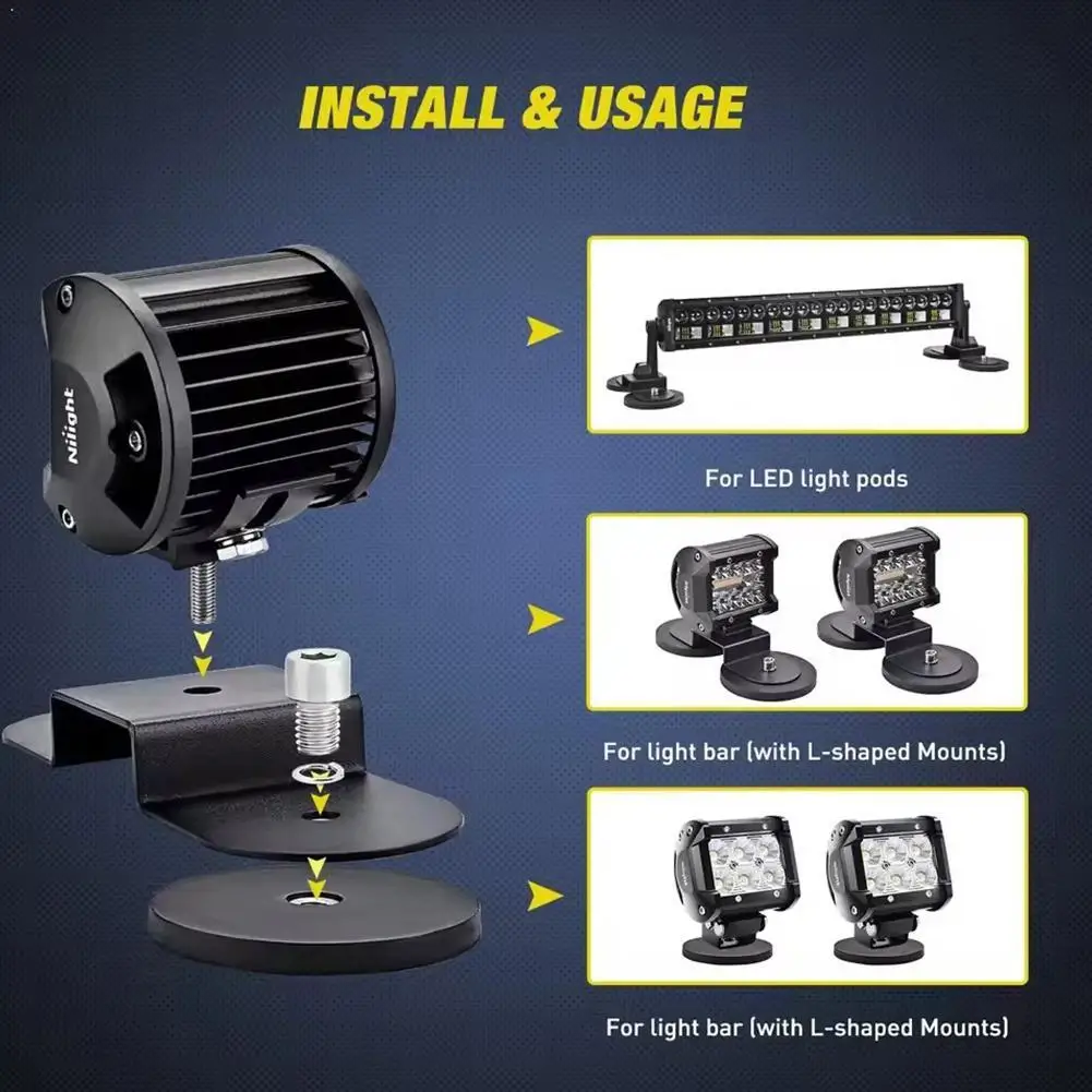 2Pcs D43mm M6 Base Mount Bracket Clamp LED Work Light Bar Holder SUV Offroad Bolt Mini Size Magnetic Base Mount Bracket Clamp
2Pcs D43mm M6 Base Mount Bracket Clamp LED Work Light Bar Holder SUV Offroad Bolt Mini Size Magnetic Base Mount Bracket Clamp