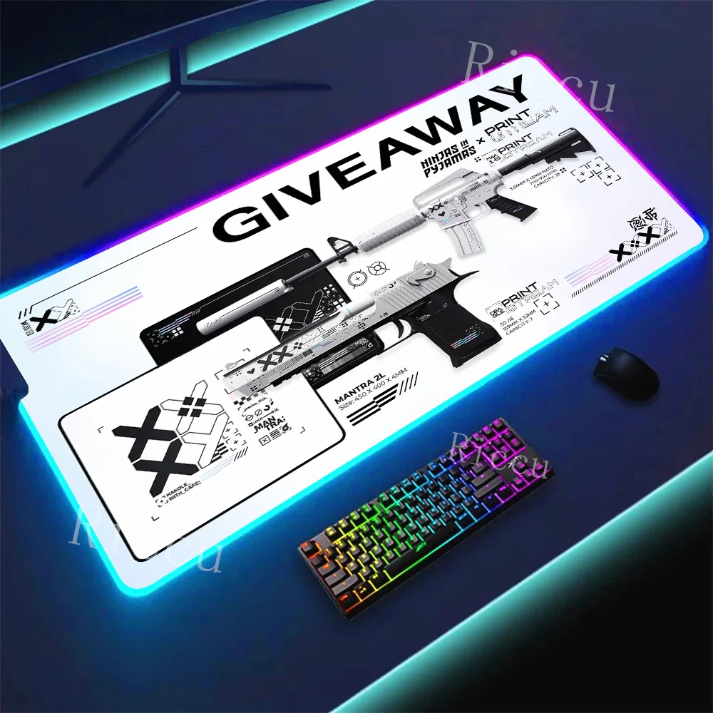 Game Csgo RGB White Black offices Mouse Pad Printstream Gaming Large Mousepad Rubber gaming Deskpad Company Long teclado DeskMat
Game Csgo RGB White Black offices Mouse Pad Printstream Gaming Large Mousepad Rubber gaming Deskpad Company Long teclado DeskMat