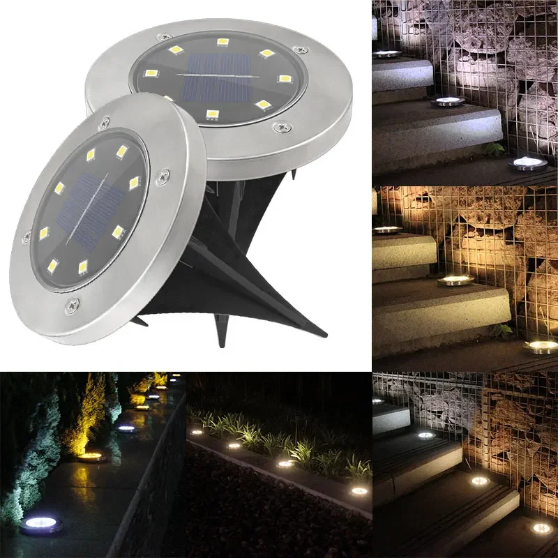 Solar Ground Spike Light, Stainless Steel Housing, 8 SMD LED, White & Warm Light Optional, Smart Light Control, for Garden Lawn
Solar Ground Spike Light, Stainless Steel Housing, 8 SMD LED, White & Warm Light Optional, Smart Light Control, for Garden Lawn