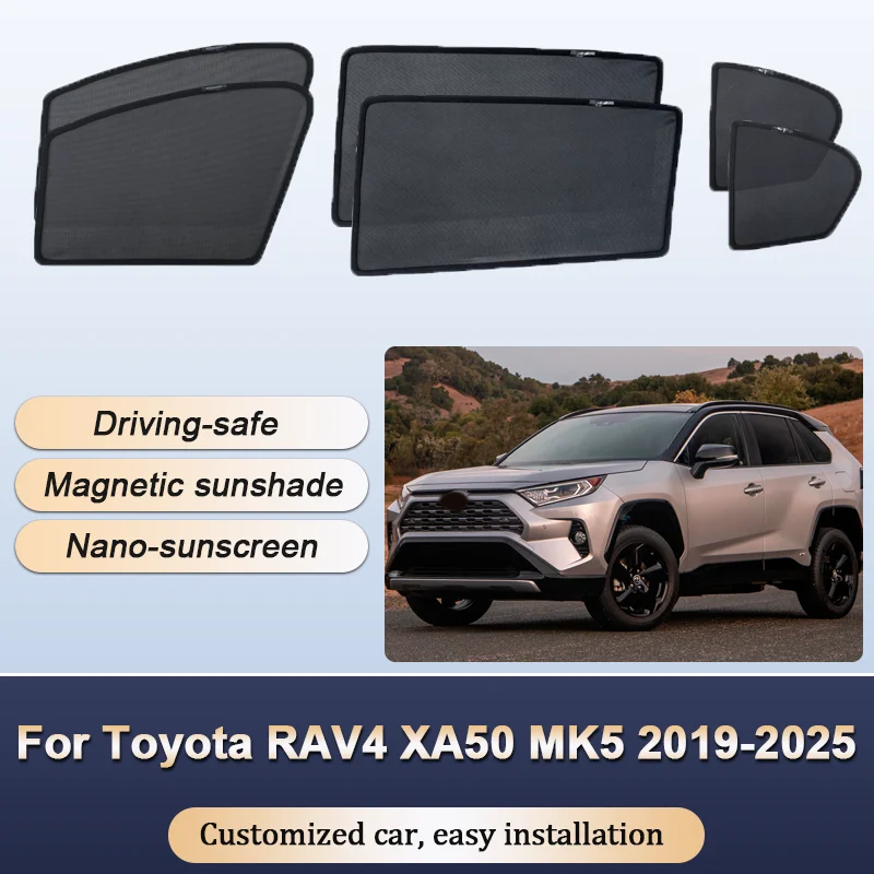 Sun Shades For Toyota RAV4 XA50 MK5 2019-2025 Sunshades Magnetic Heat insulation Curtains Privacy Window Visor Car Accessories
Sun Shades For Toyota RAV4 XA50 MK5 2019-2025 Sunshades Magnetic Heat insulation Curtains Privacy Window Visor Car Accessories