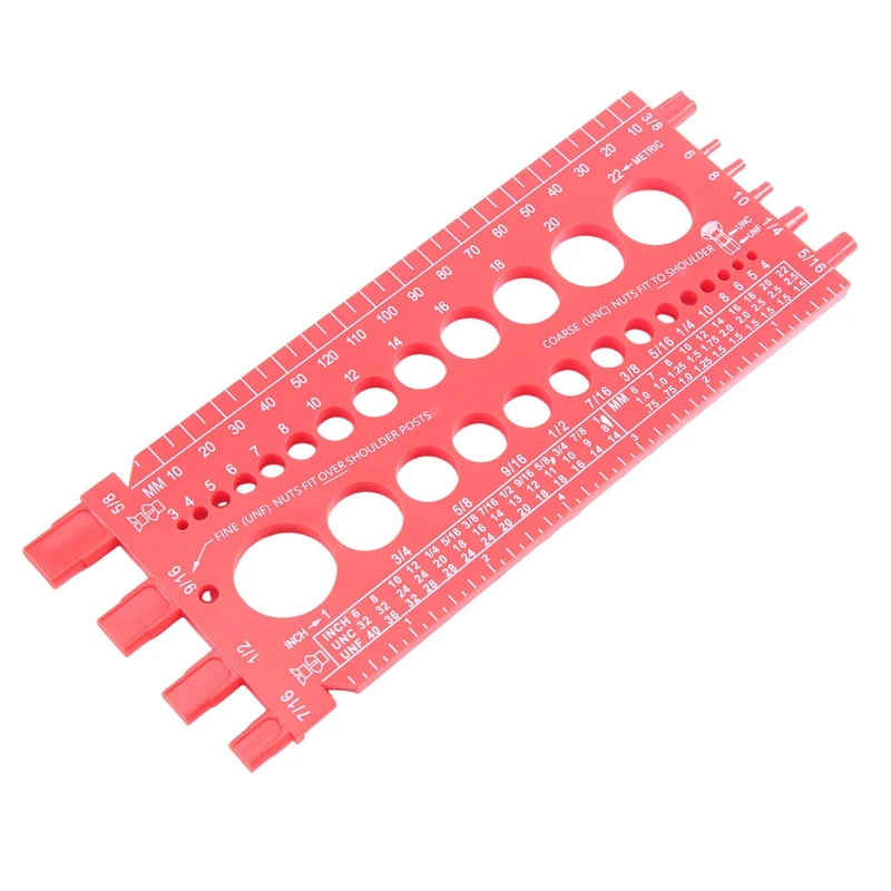 Plastic Nut Nuts And Bolts Bolt & Screw Measuring Gauge Size & Thread Pitch, Red
Plastic Nut Nuts And Bolts Bolt & Screw Measuring Gauge Size & Thread Pitch, Red