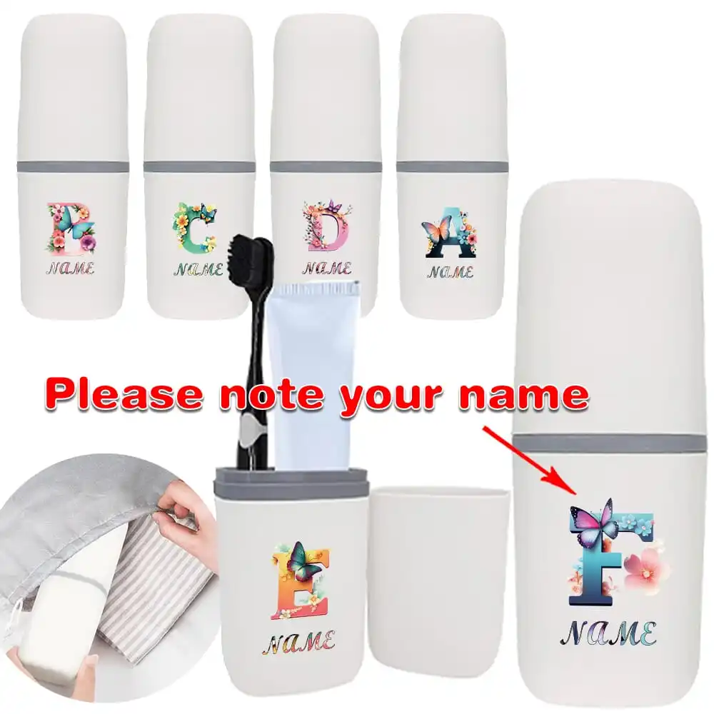 Customized Name Travel Toothbrush Box Organizer Portable Toothpaste Case Detachable Mouthwash Cup for Comb Shaver Storage Travel
Customized Name Travel Toothbrush Box Organizer Portable Toothpaste Case Detachable Mouthwash Cup for Comb Shaver Storage Travel