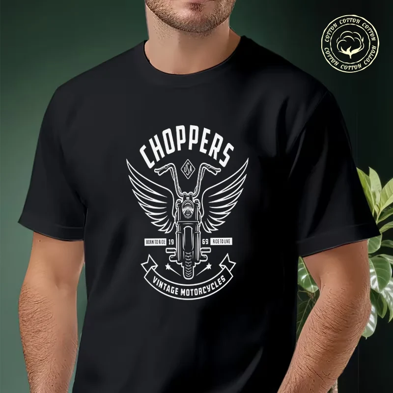 Vintage Chopper Motorcycle Emblem Men's Moto T Shirt Casual Dress High Quality Mens Cotton Round Neck Short Sleeved T-shirt
Vintage Chopper Motorcycle Emblem Men's Moto T Shirt Casual Dress High Quality Mens Cotton Round Neck Short Sleeved T-shirt