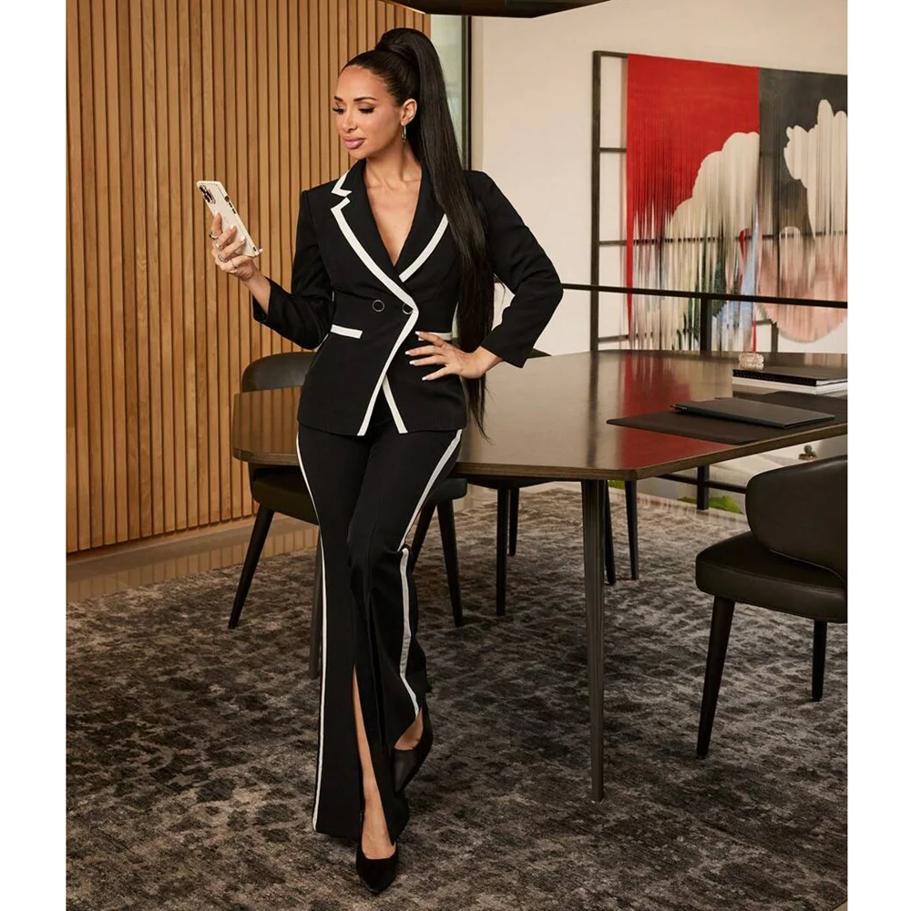 Chic Women Suits Formal Notch Lapel Double Breasted Outfits Slim Fashion Daily Casual Work Office Lady Pants Sets 2 Piece
Chic Women Suits Formal Notch Lapel Double Breasted Outfits Slim Fashion Daily Casual Work Office Lady Pants Sets 2 Piece