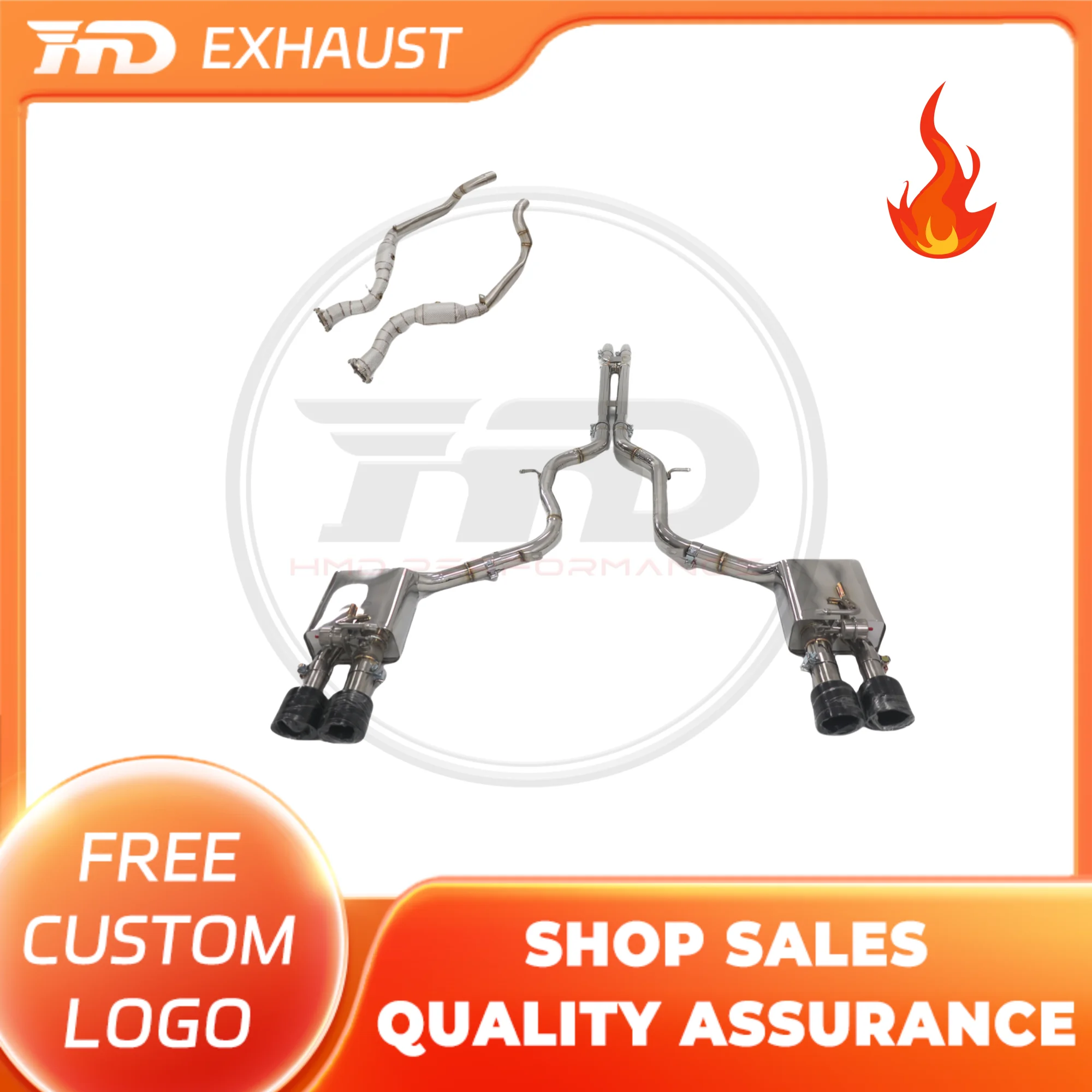 HMD Hot sale Exhaust System Stainless Steel downpipe and Catback for PORSCHE PANAMERA TURBO 970 4.8T Muffler With Valve
HMD Hot sale Exhaust System Stainless Steel downpipe and Catback for PORSCHE PANAMERA TURBO 970 4.8T Muffler With Valve