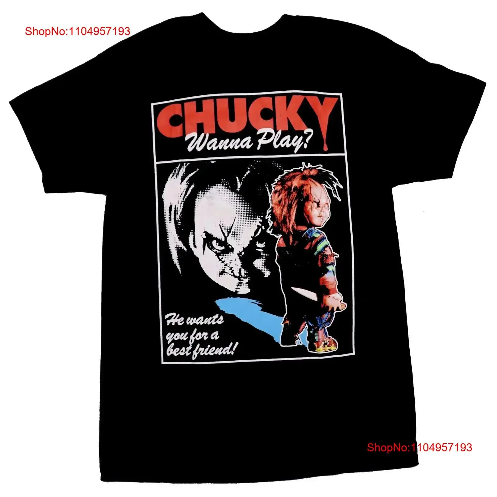 Новая футболка для взрослых Chucky Child's Play Wanna He wants you for the best винтажная стираная мягкая дышащая растянутая повседневная уличная одежда
Новая футболка для взрослых Chucky Child's Play Wanna He wants you for the best винтажная стираная мягкая дышащая растянутая повседневная уличная одежда