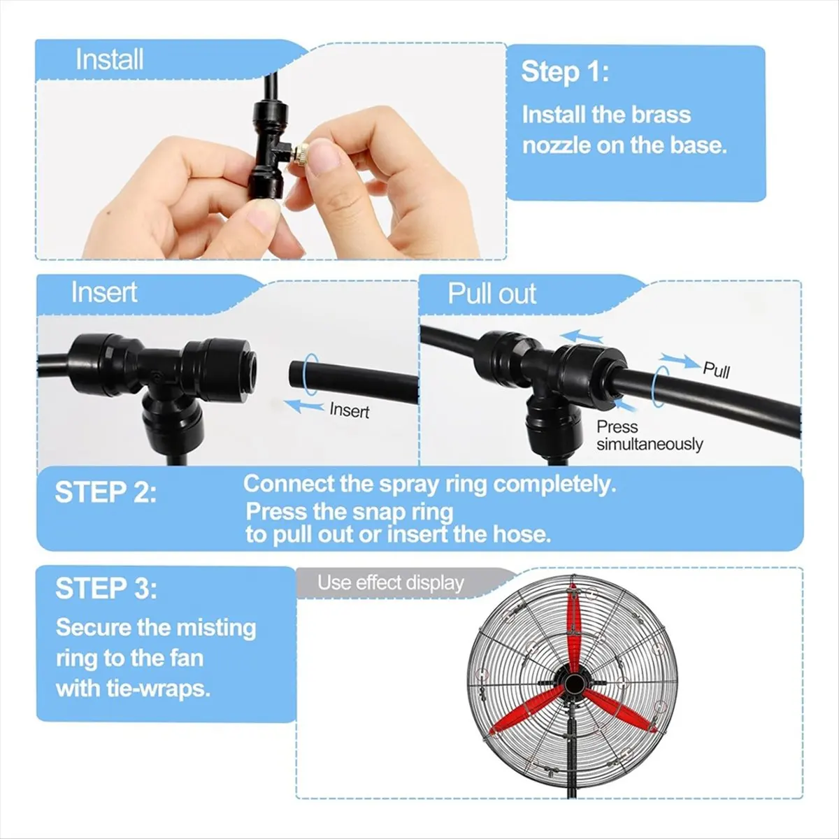 A013 Fan Misting Kit for Outside Patio,Water Misters for Cooling Outdoor Fan Misting Cooling System 26.3 FT Misting Line
A013 Fan Misting Kit for Outside Patio,Water Misters for Cooling Outdoor Fan Misting Cooling System 26.3 FT Misting Line
