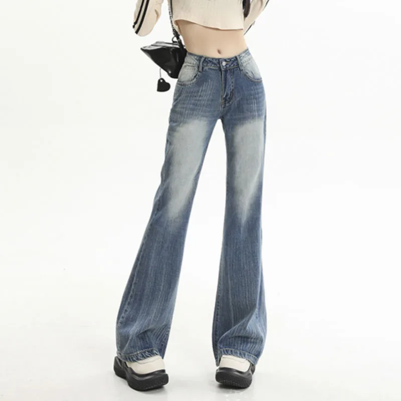 Blue vintage wash Jeans Harajuku Flared Jeans Women High-waisted Trendy All-match Pants Women
Blue vintage wash Jeans Harajuku Flared Jeans Women High-waisted Trendy All-match Pants Women
